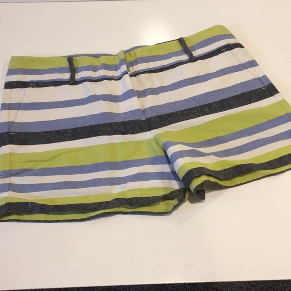 Ann Taylor Pants - NWT Ann Taylor Striped Linen Shorts Green Blue